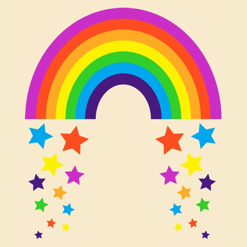 Kidcore Regenbogen Sterne Regnen Geschenk Idee