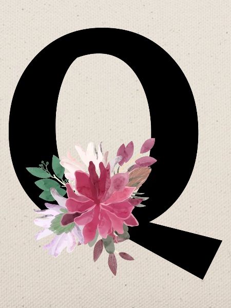 Blumenbuchstabe q