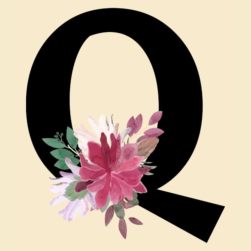 Blumenbuchstabe q