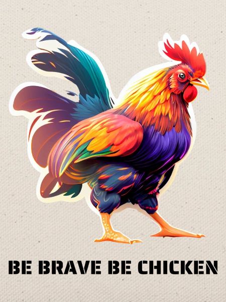 BE BRAVE BE CHICKEN