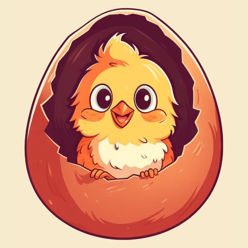Chick in Egg - Charmant design de poulet
