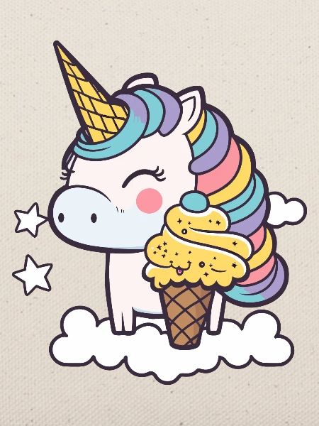 Eiscreme Einhorn