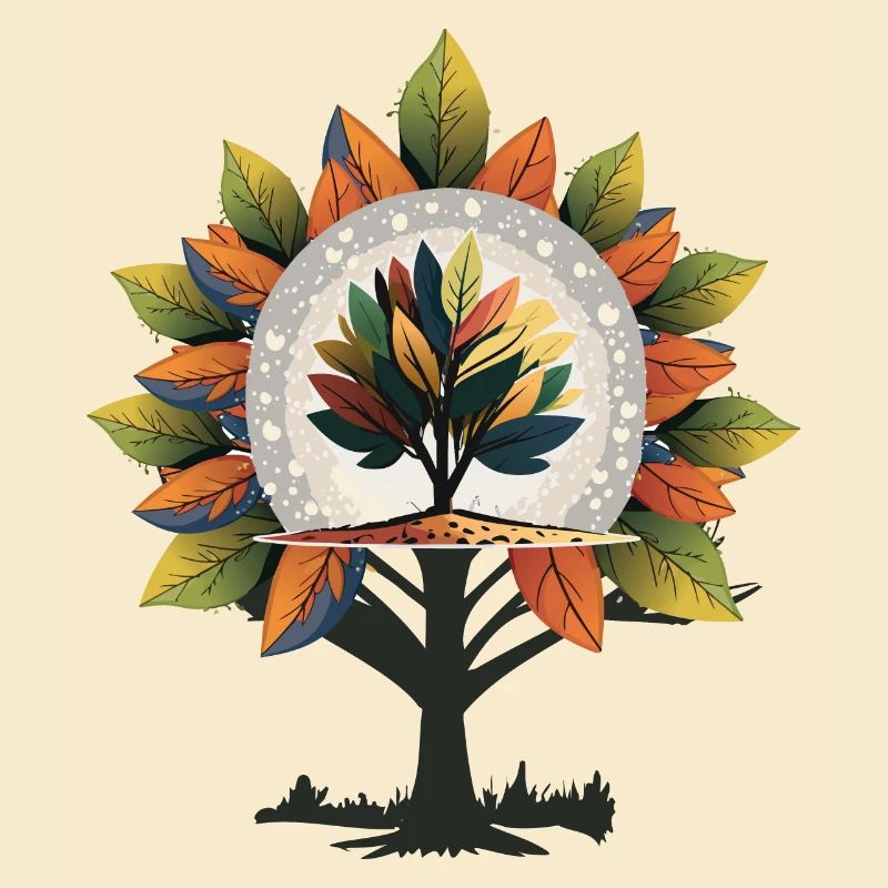 Herbst Baum Illustration