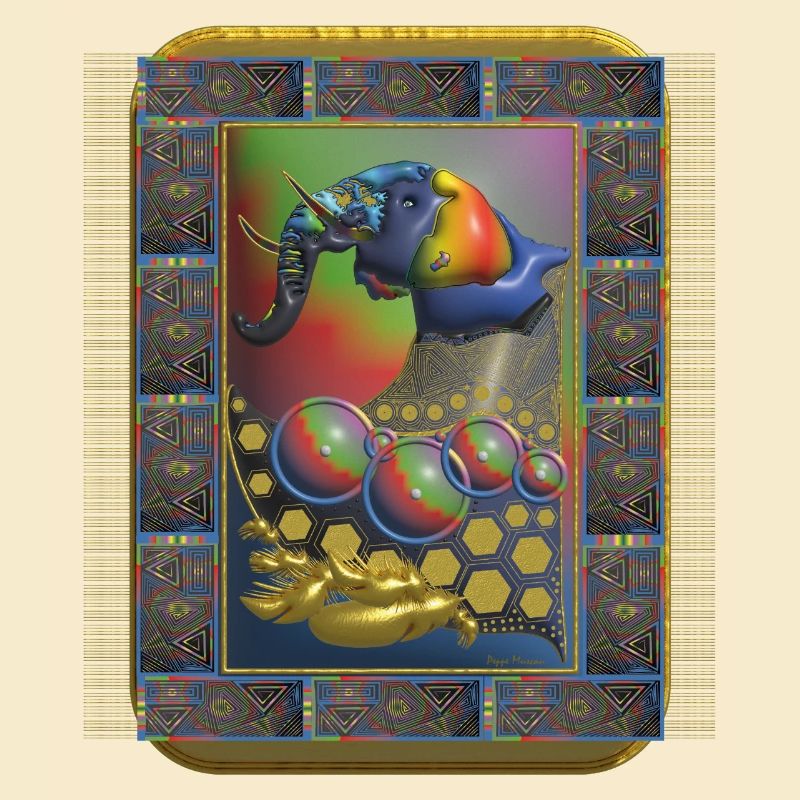 Elefantenkunst Kubismus