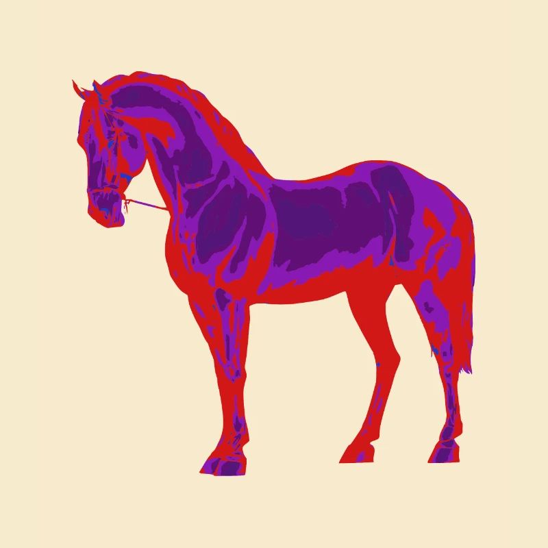 Pferd neon
