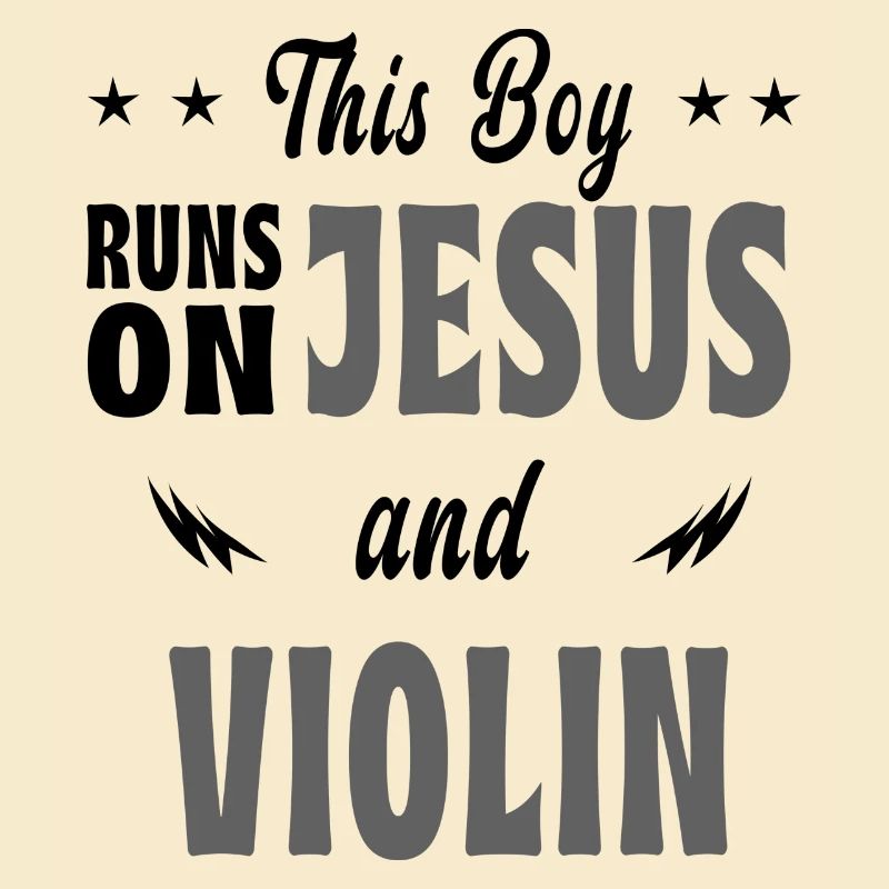 This boy Runs On Jesus and violin