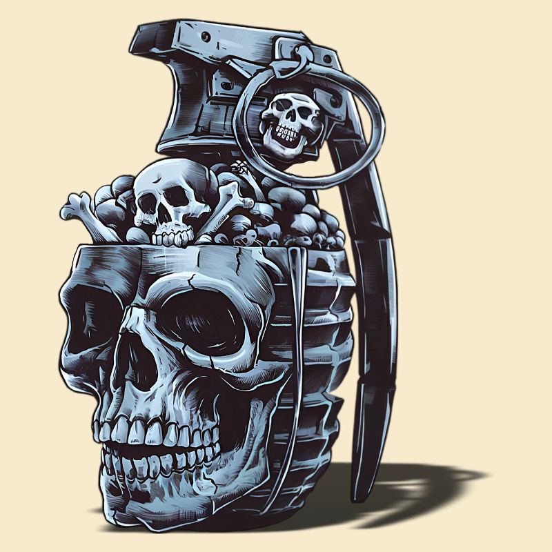 Conception de grenade squelette