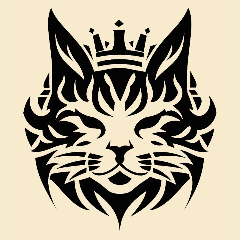 Concise cat with crown