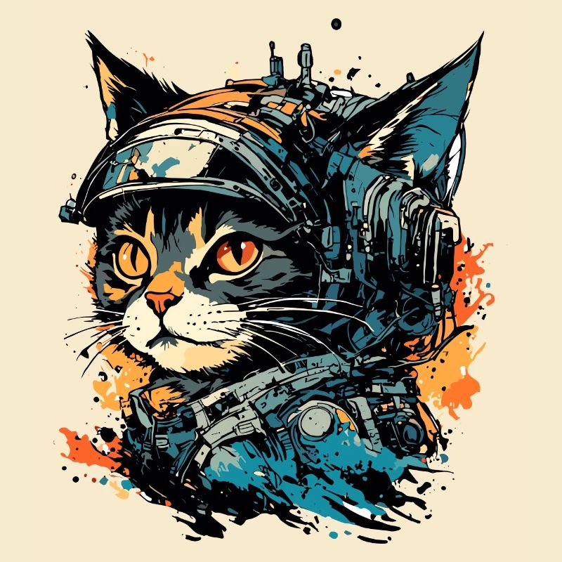 Astronaute / Espace / Vaisseau spatial / Vaisseau spatial / Chat