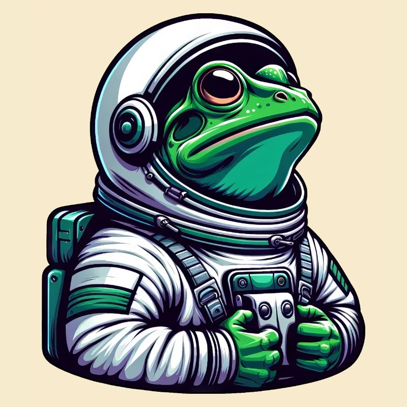 Grenouille astronaute dans l’espace