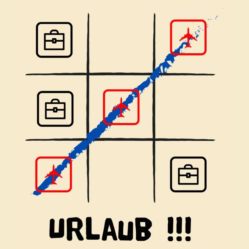 Tik tak to oder Käsekästchen, Urlaub oder Arbeit