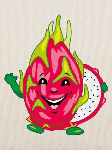 Lächelnde Pitaya-Drachenfrucht