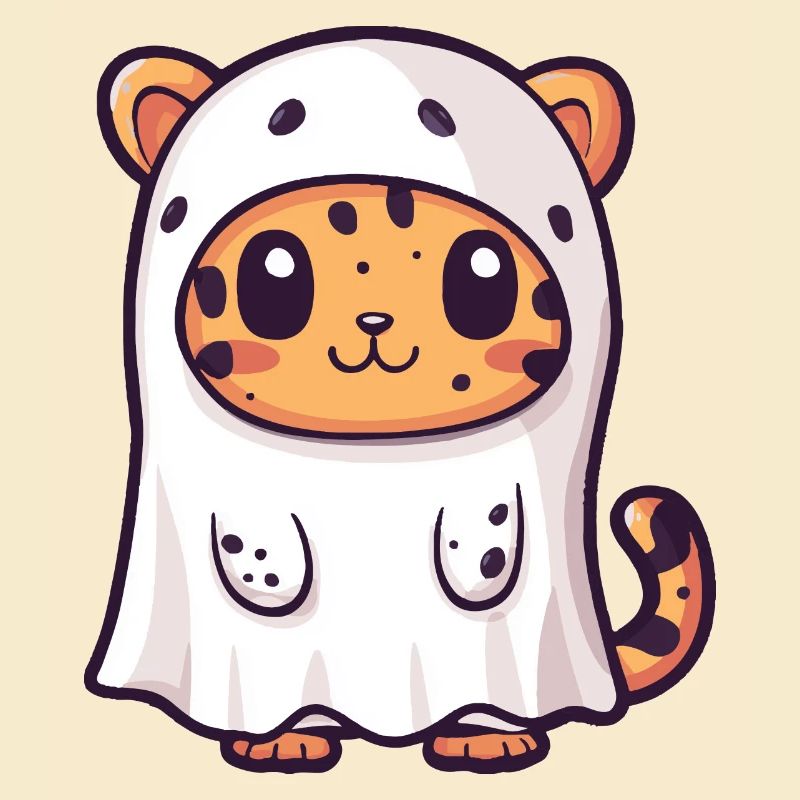 Leopard Halloween Comic Geist