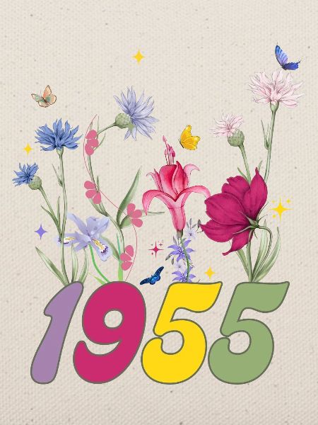 Geburtsjahr 1955 Wildblumen