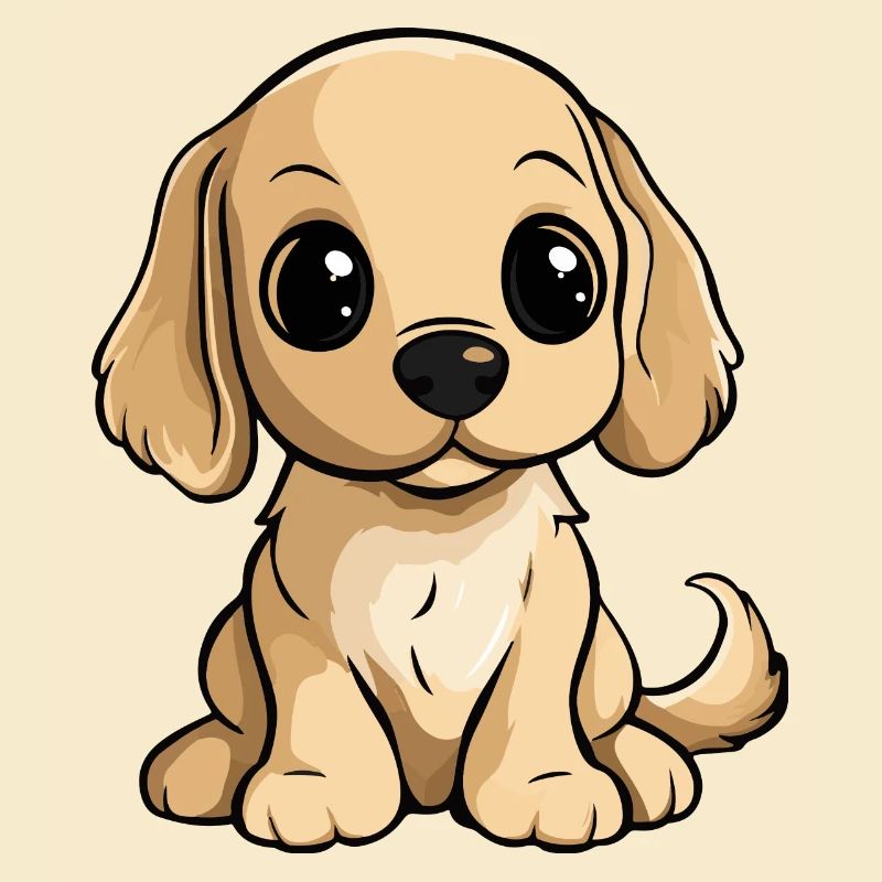 Cocker Spaniel Hund Comic Niedlich