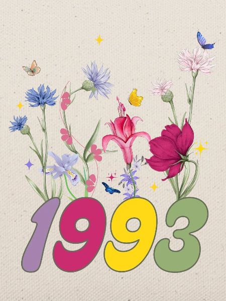 Geburtsjahr 1993 Wildblumen