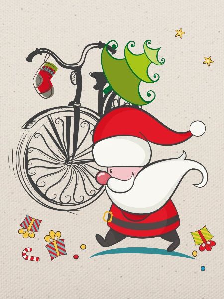 Weihnachtsmann im Stress