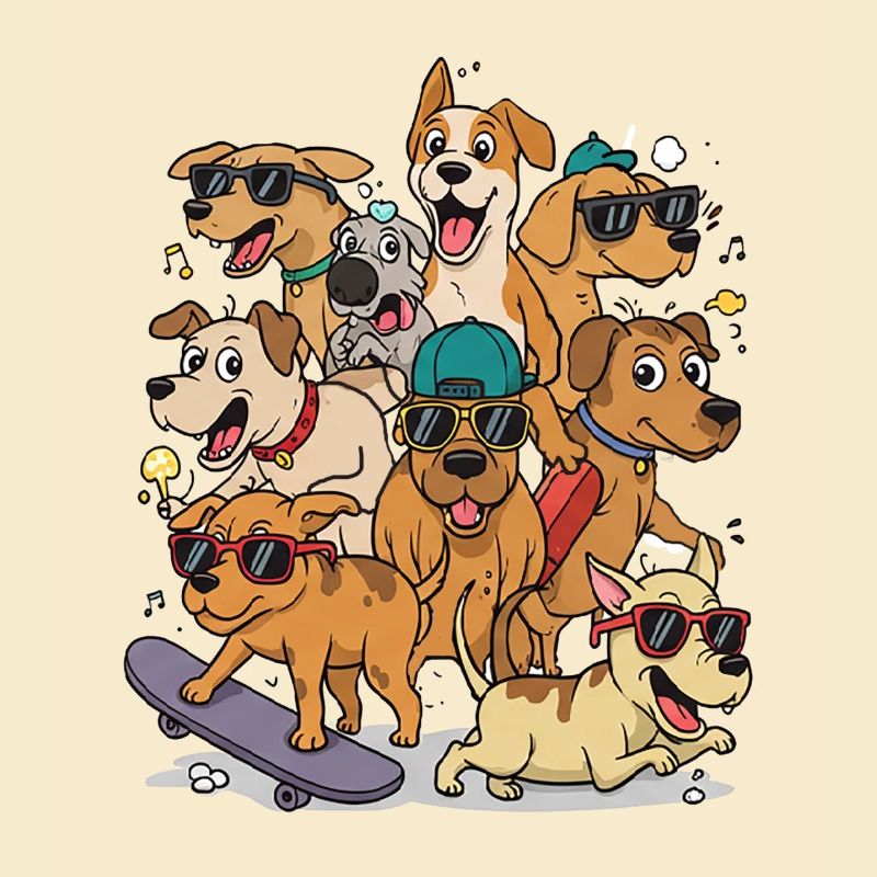 Glückliche Hunde