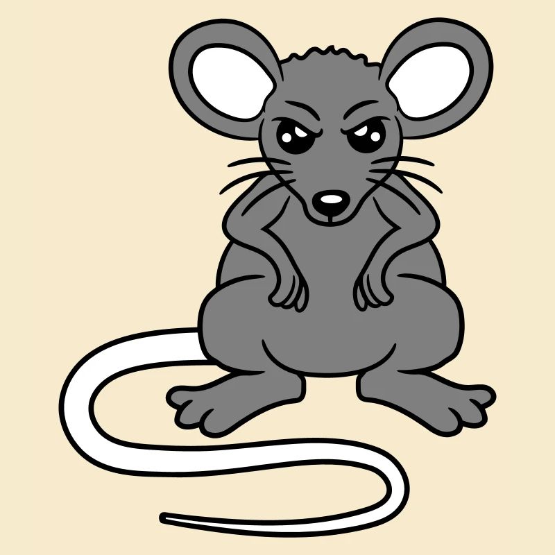 Maus Guckt Böse Wütend Frustriert Sauer Aggressiv