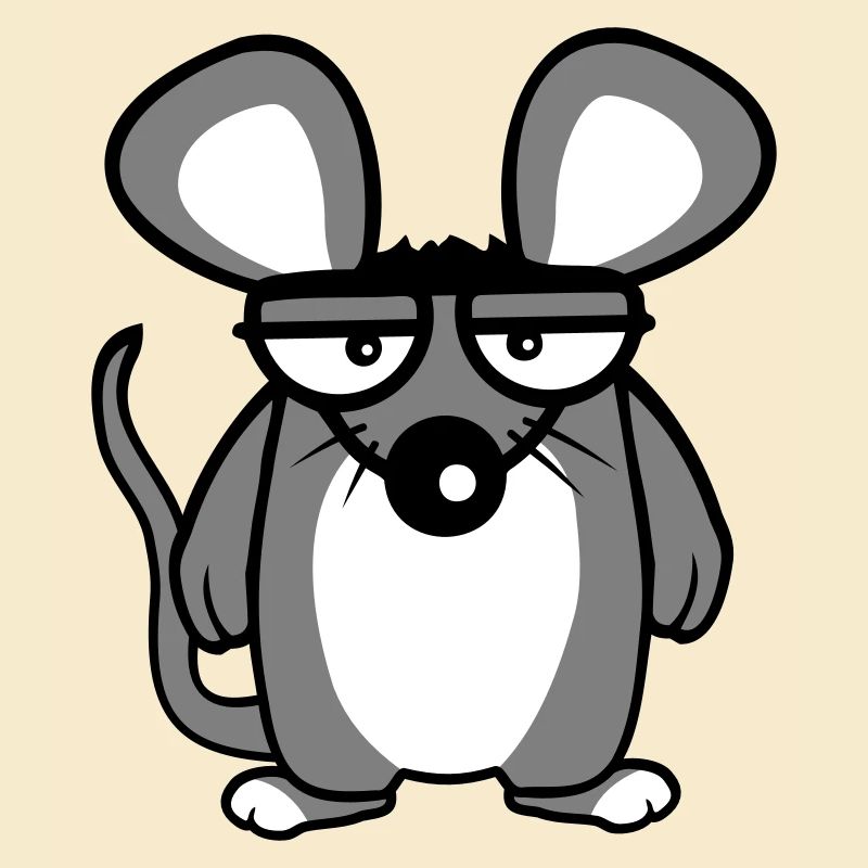Maus Guckt Böse Wütend Frustriert Sauer Aggressiv
