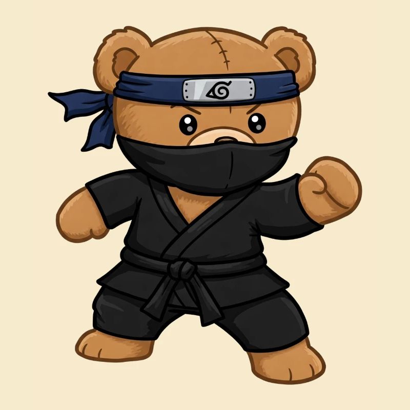Teddybär Ninja