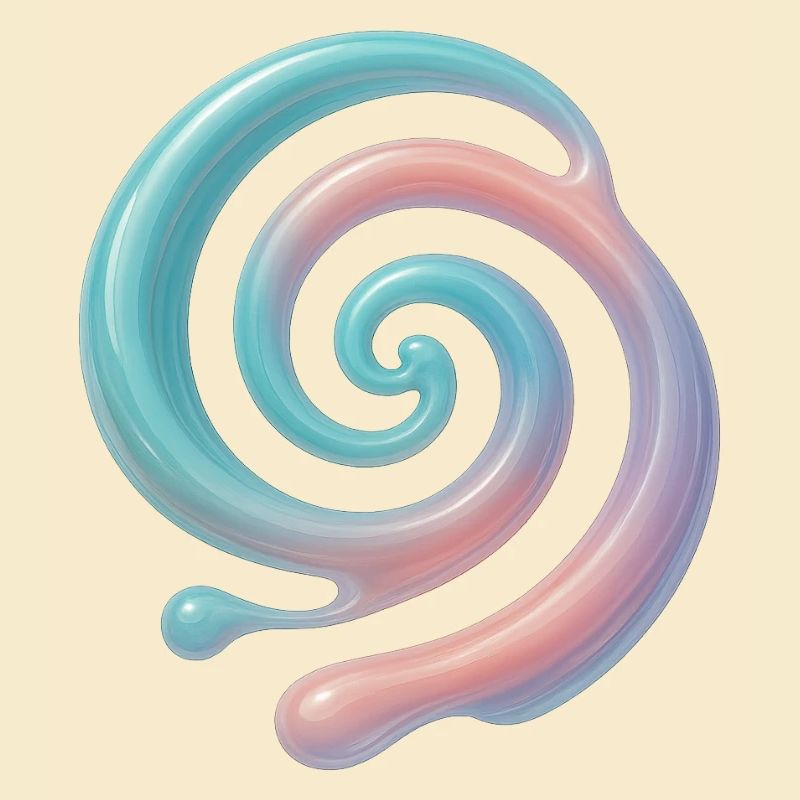 3D Spirale Pastell
