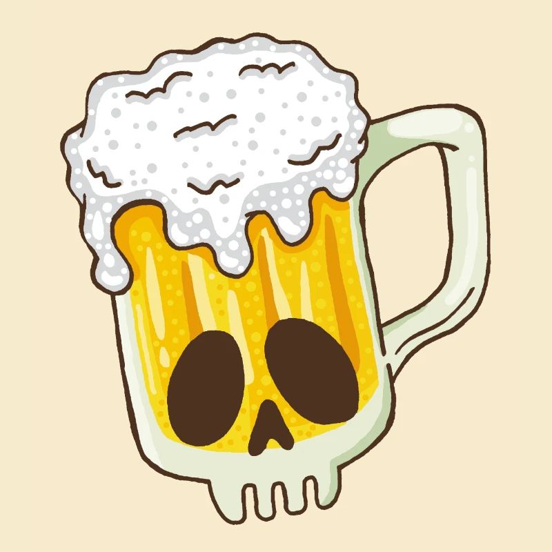 Totenkopf und Bier