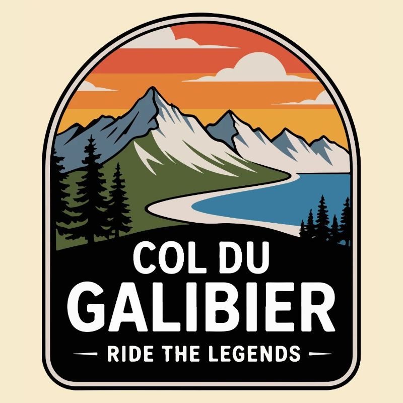 Col du Galibier Cycling Panel