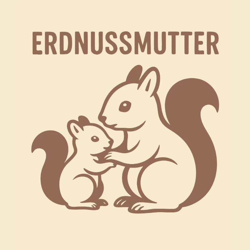 Erdnussmutter mit Eichhörnchenmotiv
