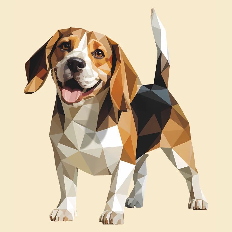 Beagle - Cooles Low Poly Logo