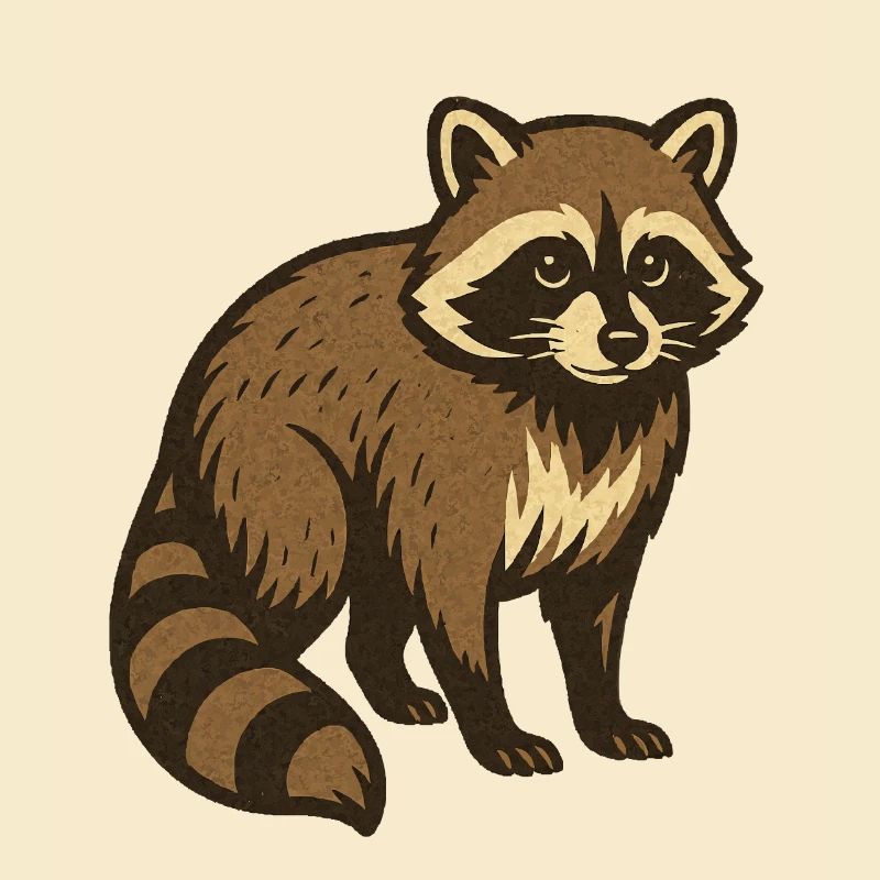 Waschbär Zeichnung