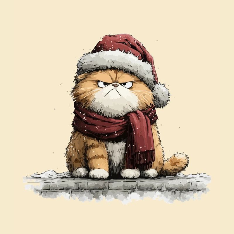 Grimmiger Weihnachtskater