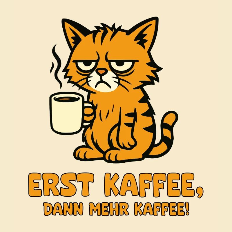 First coffee, then more coffee Cat