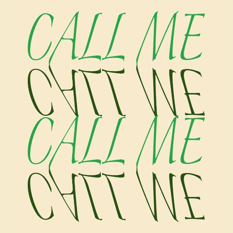 Déclaration typographique Call Me Neon