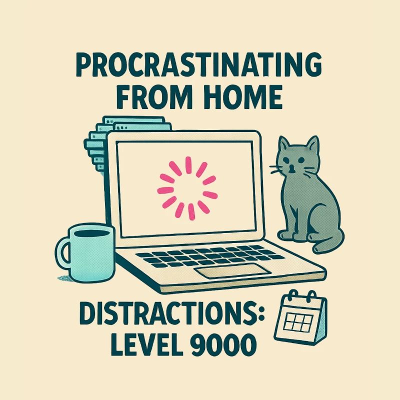 Humor, Prokrastination, Telearbeit, Chat und Kaffee