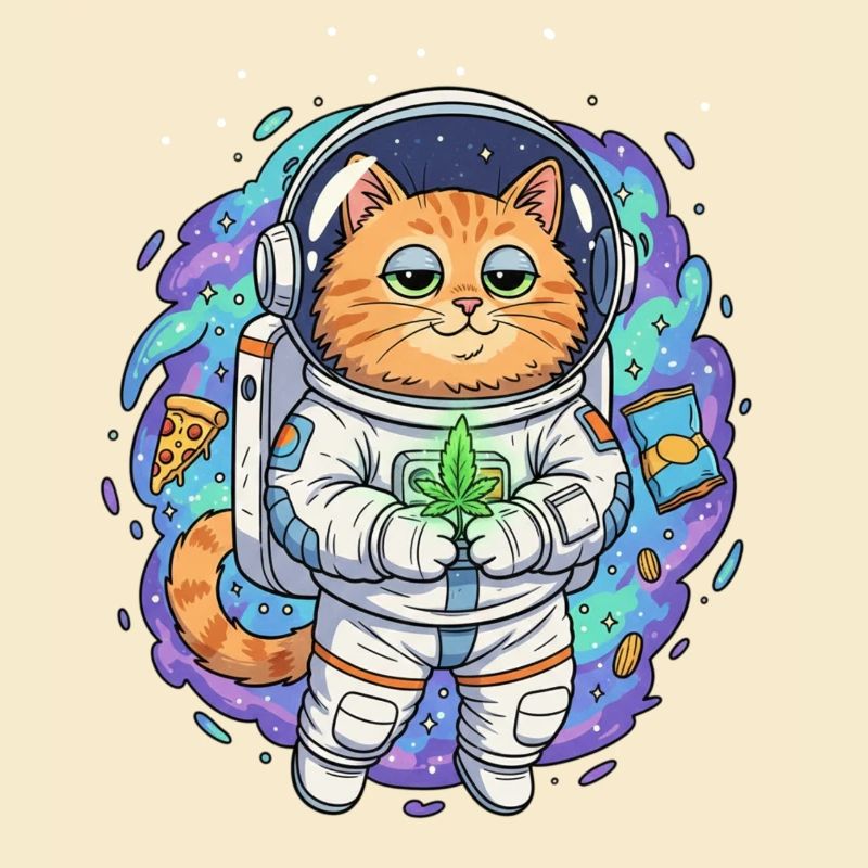 Space Weed Cat