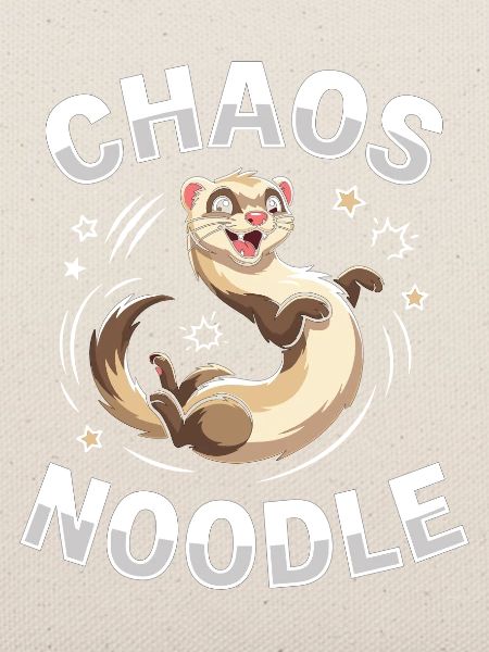 Chaos Noodle Frettchen Cartoon
