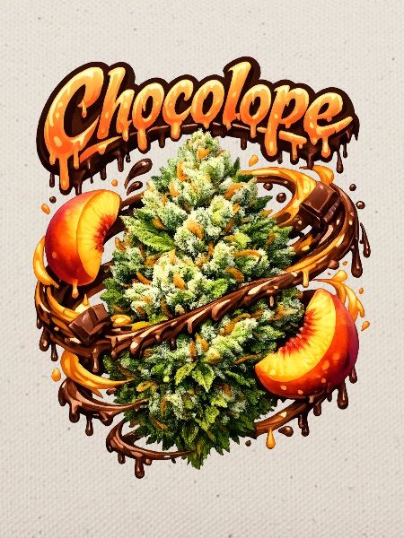 Chocolope Peach Graffiti-Kunstdruck