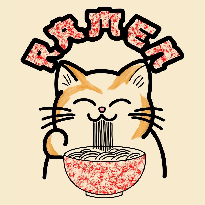 Ramen Katze Popart
