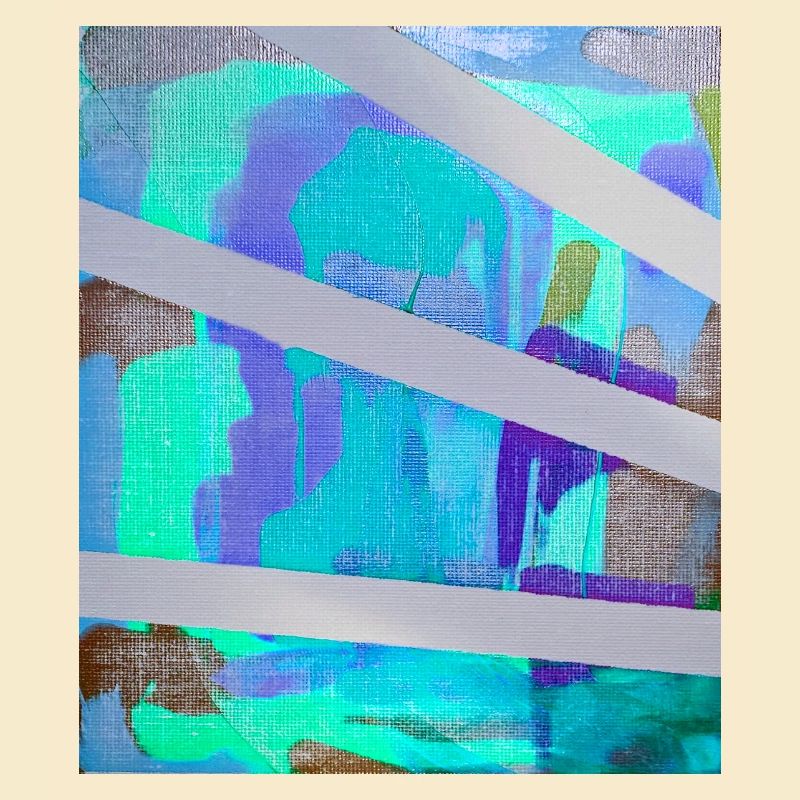 Neon Abstract Stripe Collage