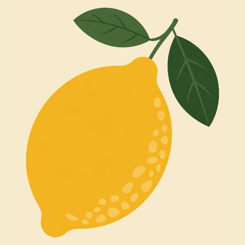 Lemon Leaf Citrus Illustration