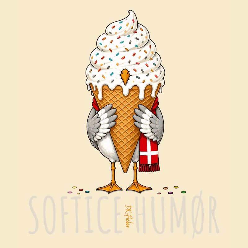 Softice Humor Flügel Eis-Icon Möwe Dänemark