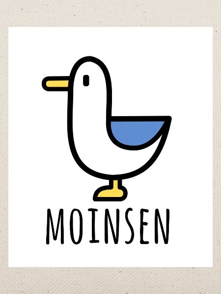 Moinsen Sticker mit Möwe