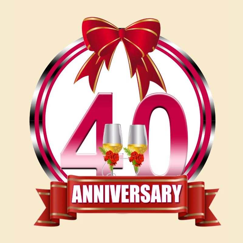 40. Hochzeitstag Ruby Hochzeitstag