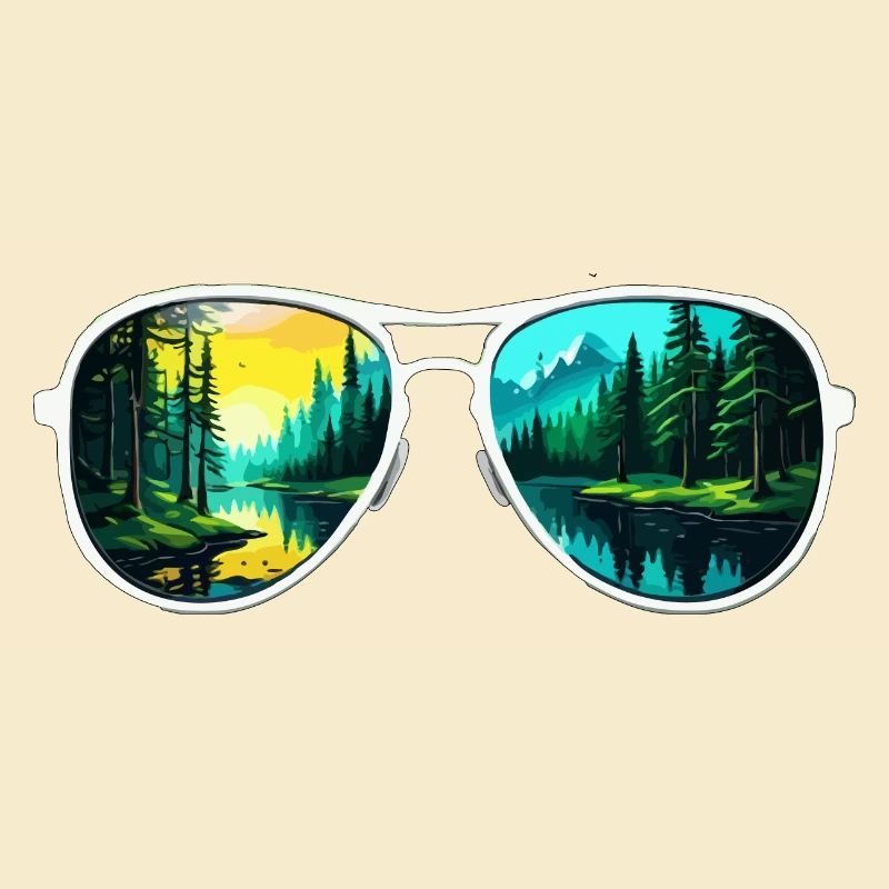 Sunglasses / Reflection / Forest / Reflection