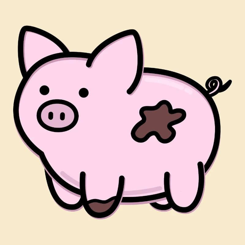 Süßes kleines Schwein