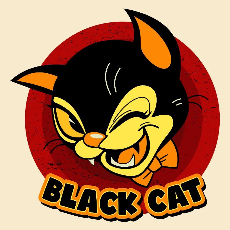 Schlaue schwarze katze