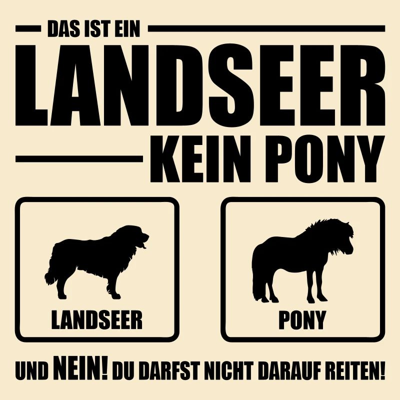 LANDSEER kein Pony Wilsigns Hundespruch Hund