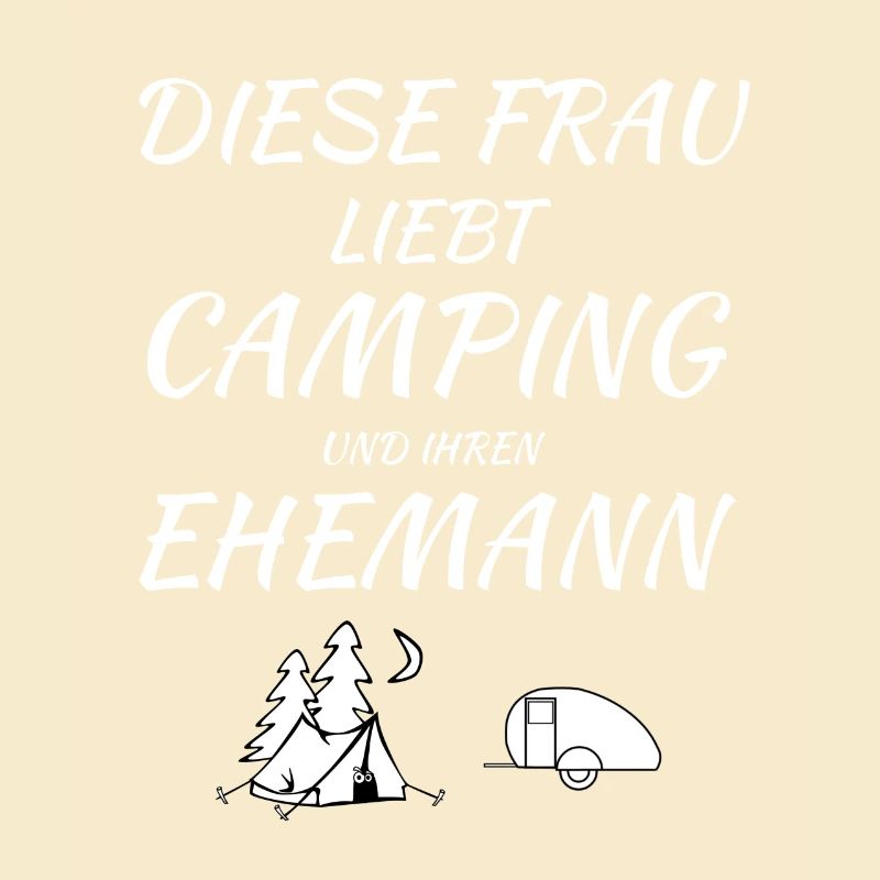 frau liebt camping