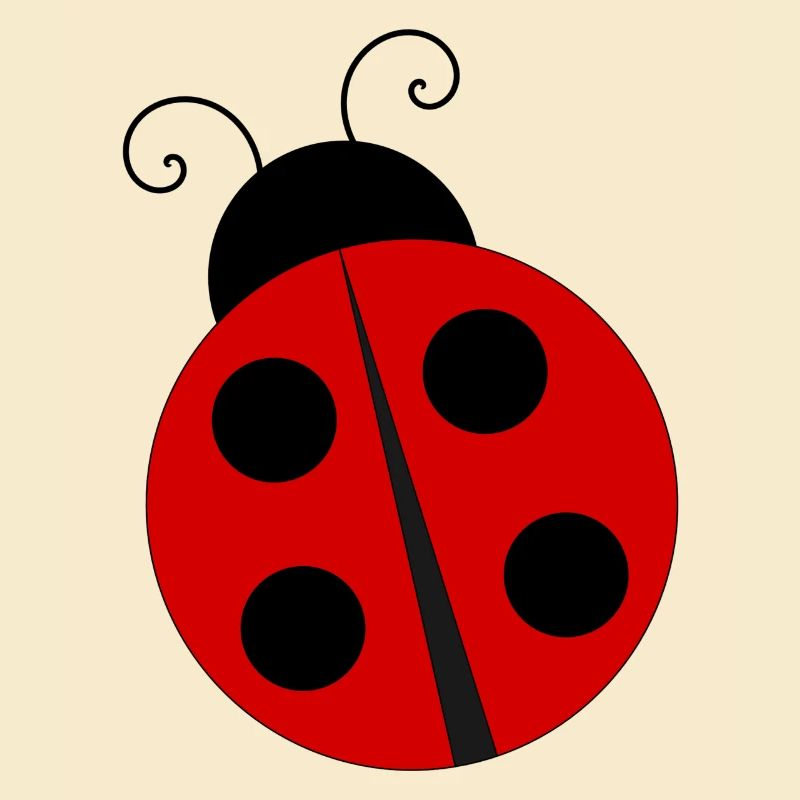 Ladybug with four black dots